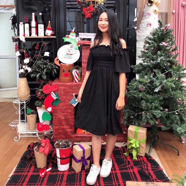 ĐẦM MARU DRESS - ĐẦM TRỄ VAI - ĐẦM XẺ TÀ | BigBuy360 - bigbuy360.vn