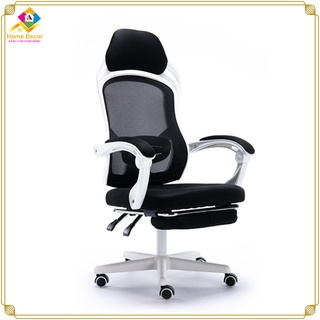 Ghế Xoay Văn Phòng Chơi Game Có Tựa Đầu, ngả lưng 145 Độ, tựa cao cấp thiết kế mới chắc chắn bền bỉ [Không Gác Chân]