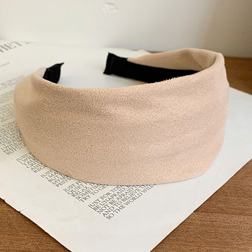 Băng Đô Cài Tóc Bản Rộng Màu Trơn Cổ Điển Sang Trọng Cho Nữ