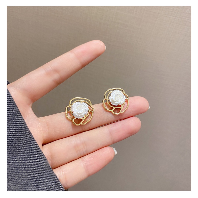 (Có sẵn) Bông Tai Thời Trang EBI Phong Cách Hàn Quốc Hợp Kim 925 Màu Vàng thời trang hot trend #22