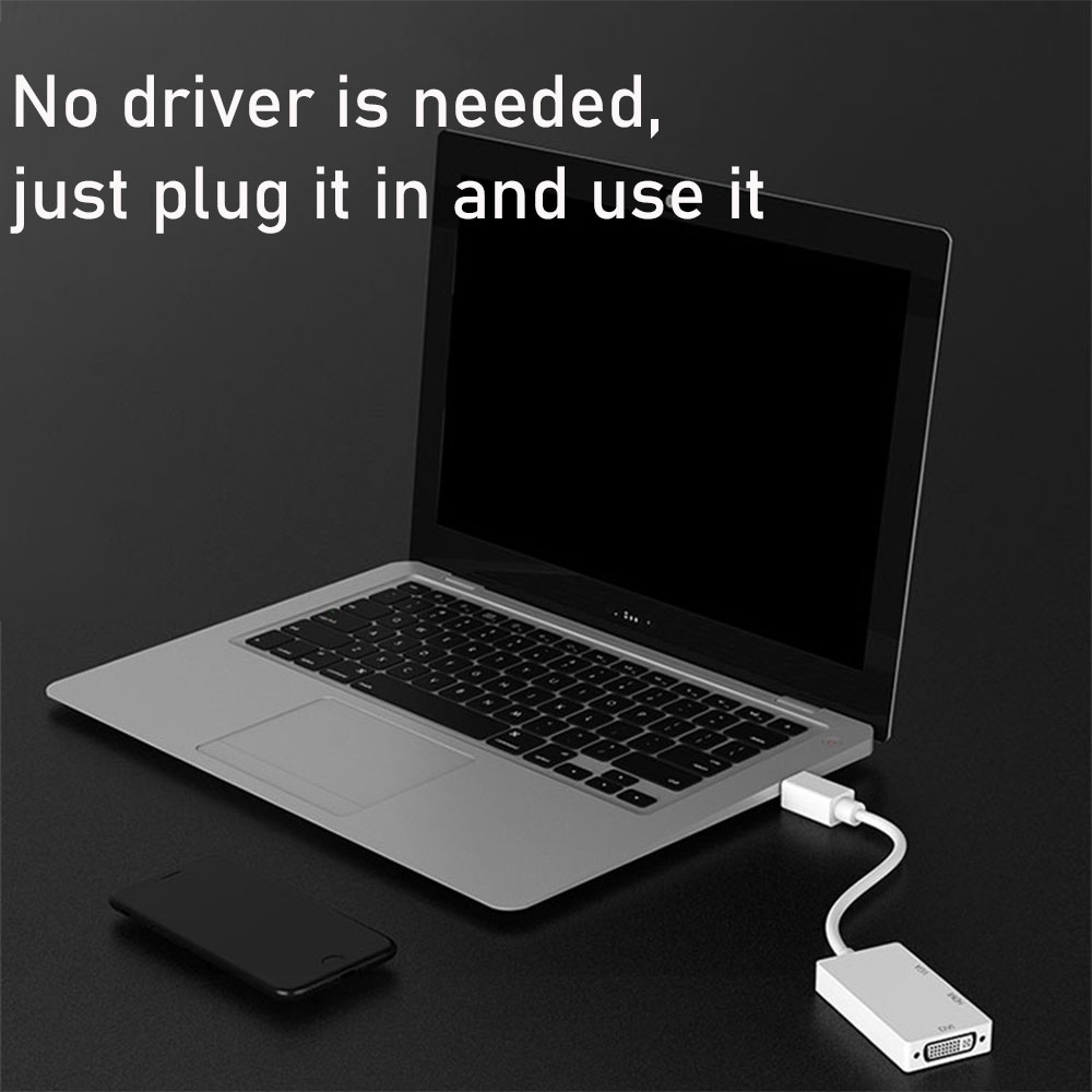 Bộ Chuyển Đổi Displayport Mini Sang DVI VGA HDMI 3 Trong 1 Cho laptop thương hiệu táo Pro Mini Surface Pro 1 2 3 4
