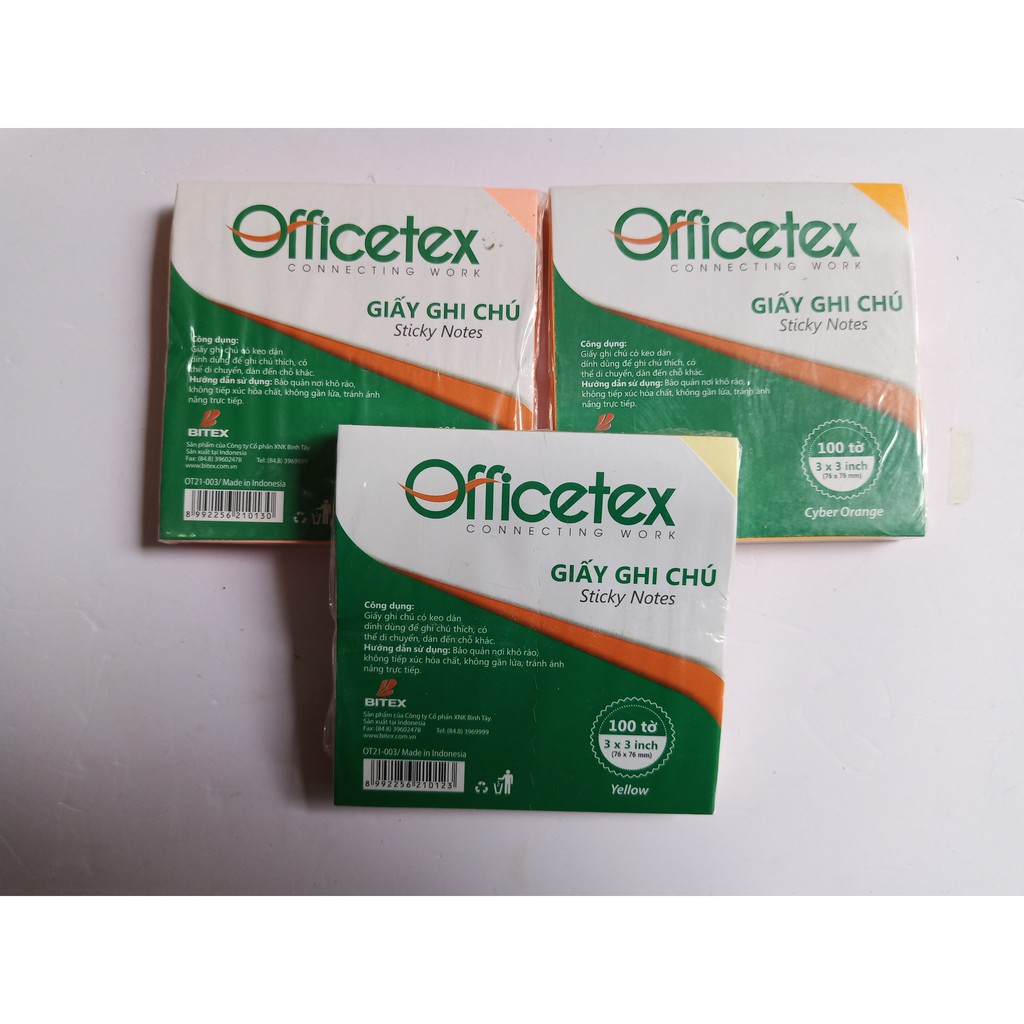 Giấy note 5 màu paster các size