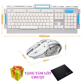 Combo bàn phím và chuột không dây thời trang HK50 (Tặng kèm lót chuột)