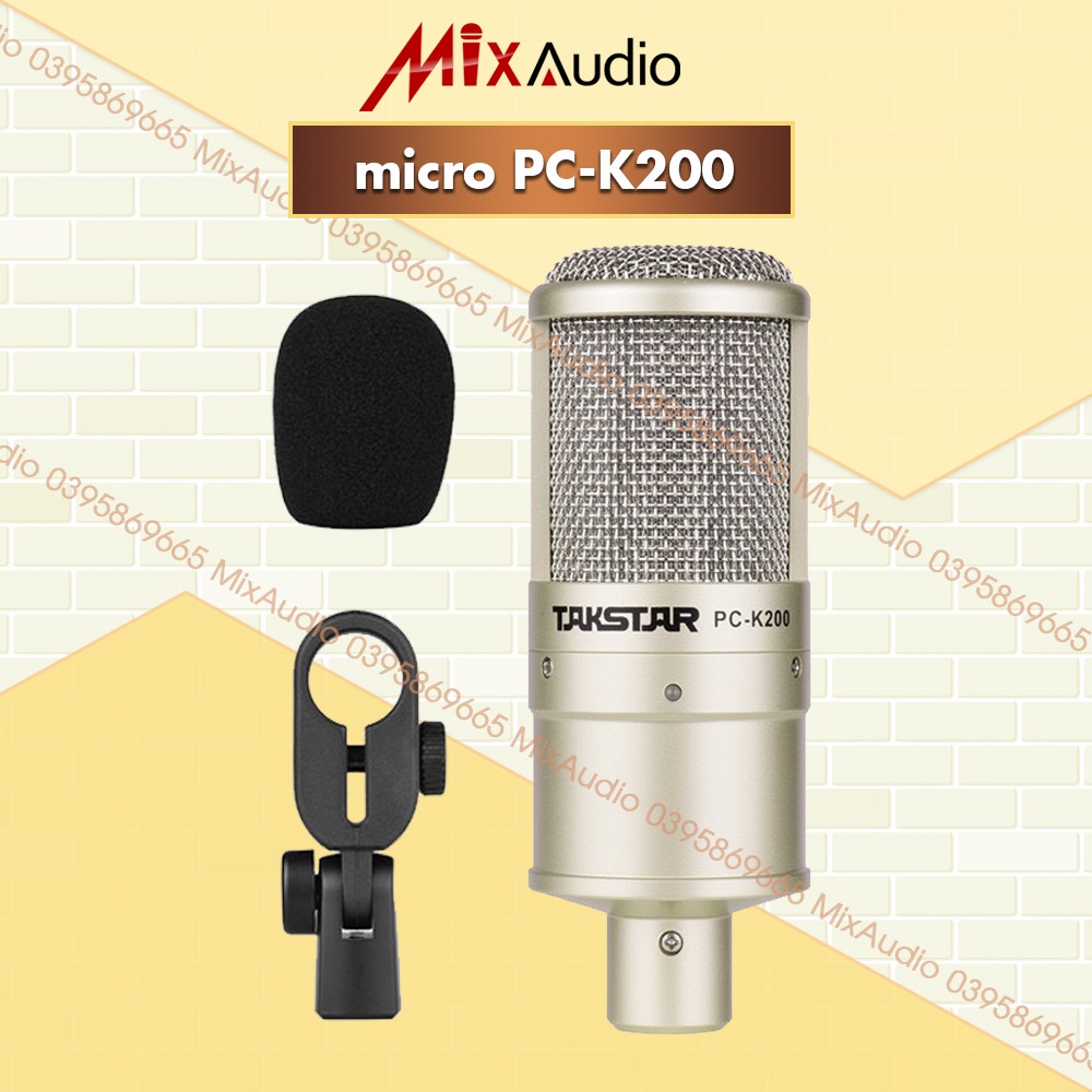 Mic Thu Âm TAKSTAR PC-K200 Chuyên Nghiệp. Micro livestream chính hãng [BẢO HÀNH 1 NĂM]