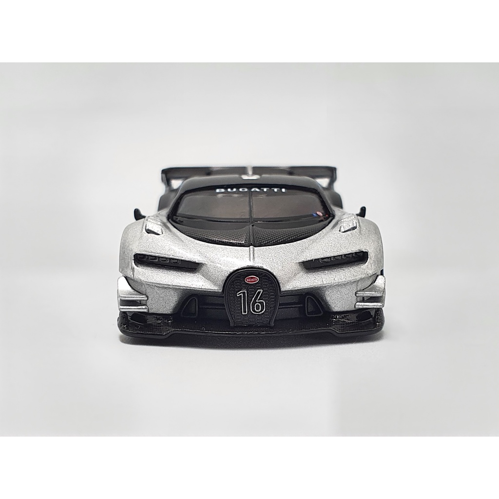 Xe Mô Hình Bugatti Vision Gran Turismo Silver LHD 1:64 MiniGT