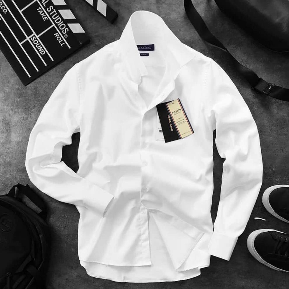 Áo sơ mi nam đen trắng dài tay công sở cao cấp Hamino chất vải lụa co giãn nhẹ slimfit ôm dáng thời trang Hàn Quốc A1