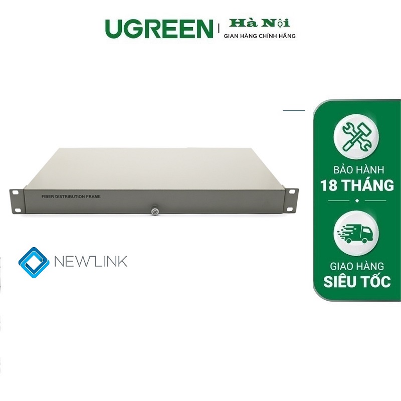 Hộp phối quang ODF 12 FO Gắn RACK nắp mở đầy đủ phụ kiện.