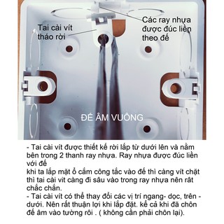 ĐẾ ÂM BỐN VUÔNG LiOA-LẮP CHÌM