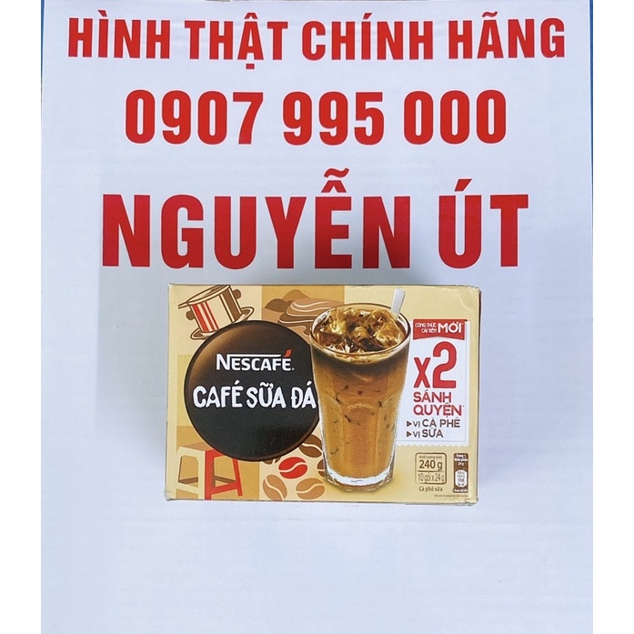 nescafe cafe sữa đá x2 hộp 10 gói x 24g