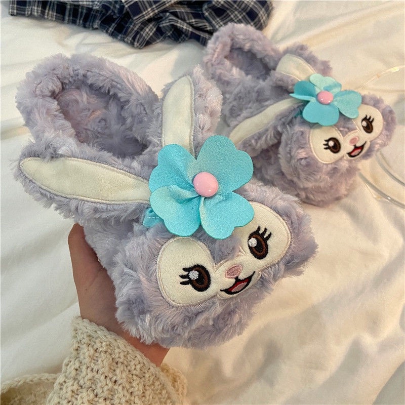Dép bông đi trong nhà giữ ấm mùa đông thiết kế dễ thương cho bé gái