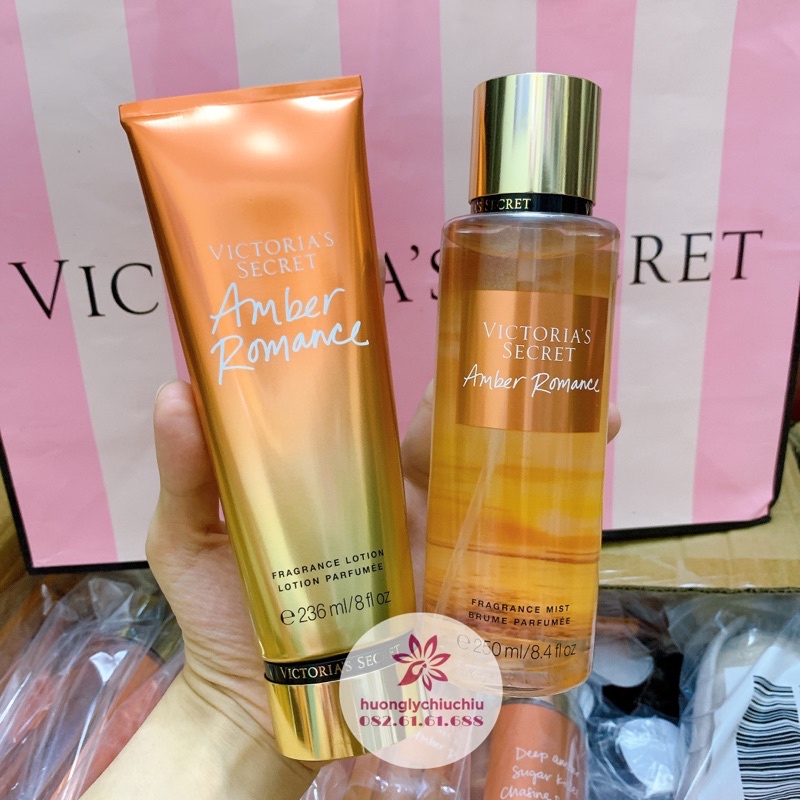 Xịt thơm body Amber Romance Victoria’s secret (body mist - dưỡng body)