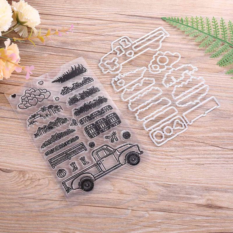 Bộ Khuôn Dập Nổi Bằng Silicon Trong Suốt Họa Tiết Hoạt Hình Dễ Thương Dùng Trang Trí