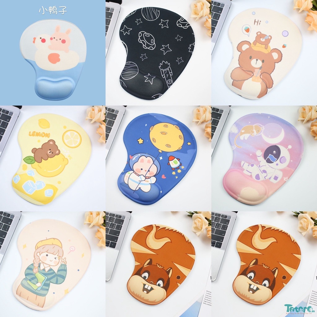 Pad di chuột có đệm kê tay Hoạt Hình đáng yêu