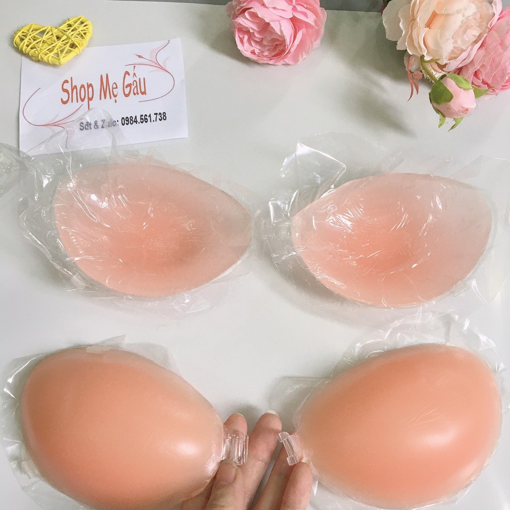 Áo dán ngực silicon cài trước LOẠI CÓ DÂY nâng đẩy tạo khe