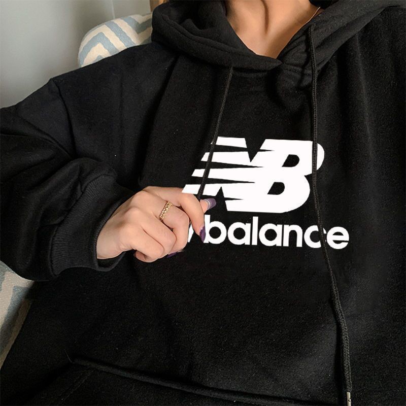 European American Fashion Brand New Balance Men's and Women's Sweaters Fall / Winter NB the classic pair loose with a fleece hood