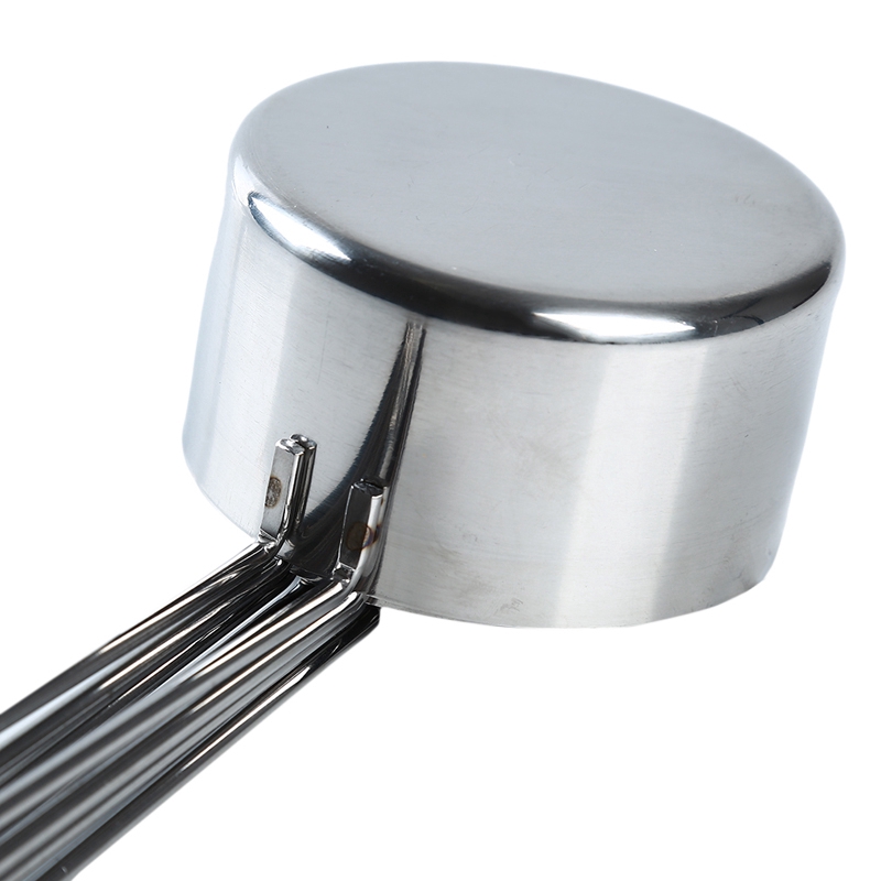 Set 4 cốc đo lường cán dài bằng inox dùng làm bánh