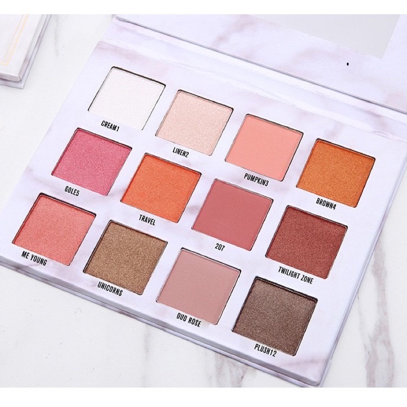 Bảng phấn mắt Lameila 12 ô Colour Geometry, phấn mắt nội địa trung