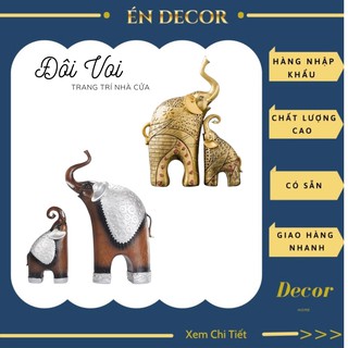 Tượng Voi Trang Trí Tủ Kệ, Trang Trí Nhà Cửa, Én Decor