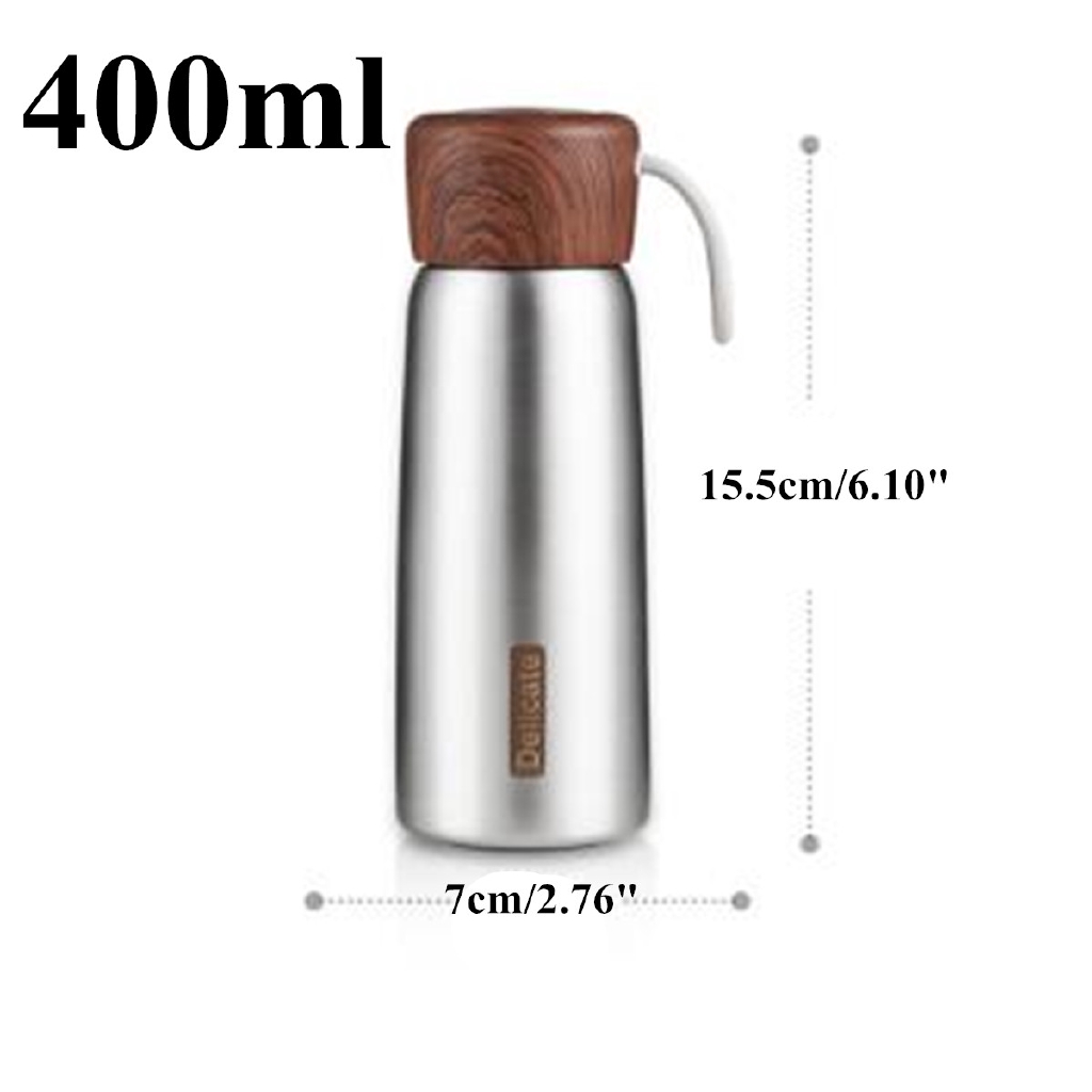 400ml Portable Stainless Steel Thermos Travel Mug Flask Thermal Insulated Bottle