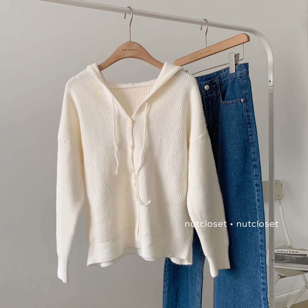 Áo cardigan len có mũ _ A0277 | BigBuy360 - bigbuy360.vn