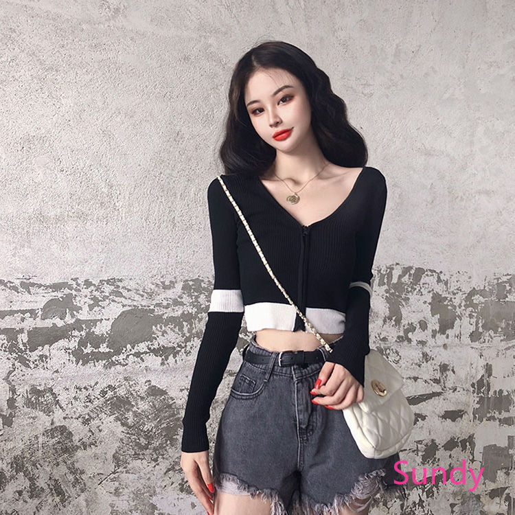 Áo Khoác Cardigan Dài Tay Cổ Chữ V Xinh Xắn Dành Cho Nữ