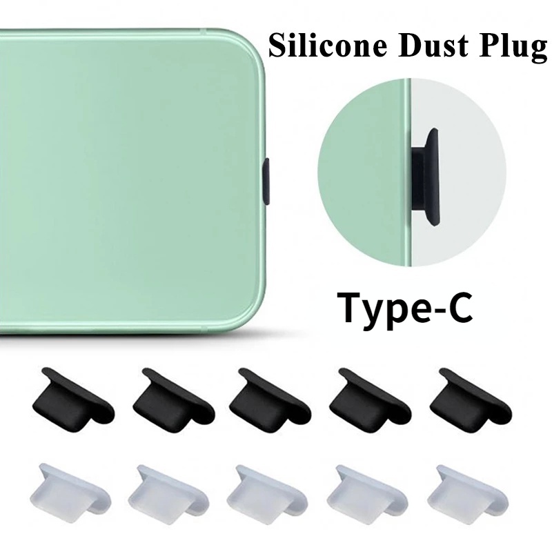 1 Nắp Silicone Đậy Cổng Sạc Type-C Chống Bụi Cho Điện Thoại Android