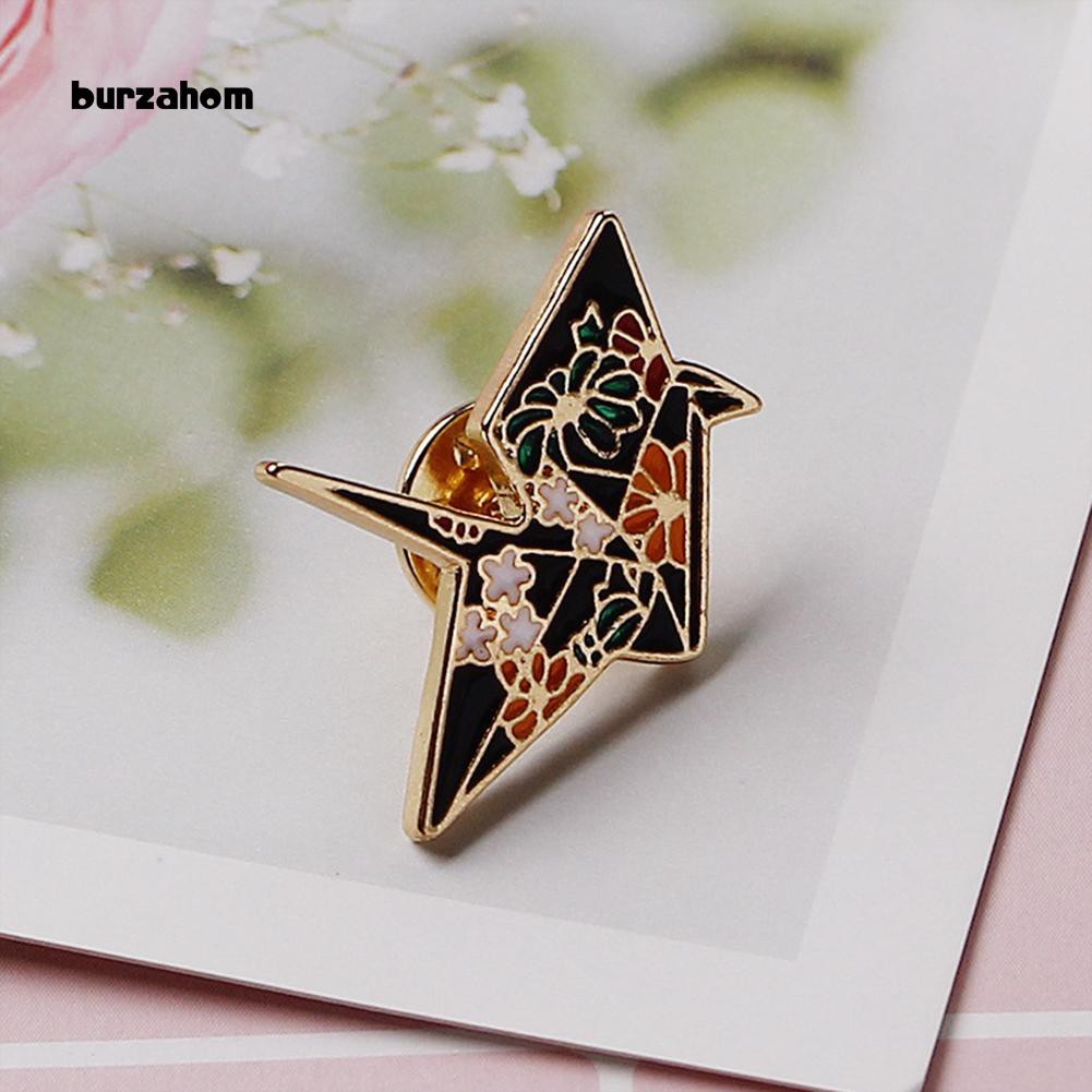 Trâm Cài Áo Hình Chim Hạc Tráng Men Unisex