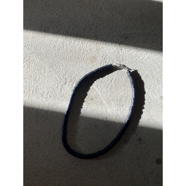 [125-126] Set vòng cổ dây bánh xe mix dây đá thô tone đen mùa hè xinh xắn