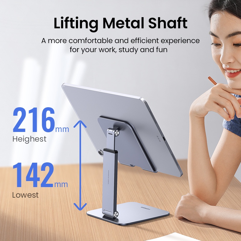 UGREEN Giá Đỡ Máy Tính Bảng Màu Xanh Lá Có Thể Nâng Và Gấp Lại Cho iPad Pro 2021 iPad Xiaomi