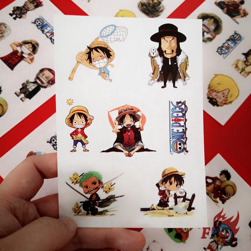 Set 6 tờ hình dán One Piece trang trí tường / sổ tay DIY