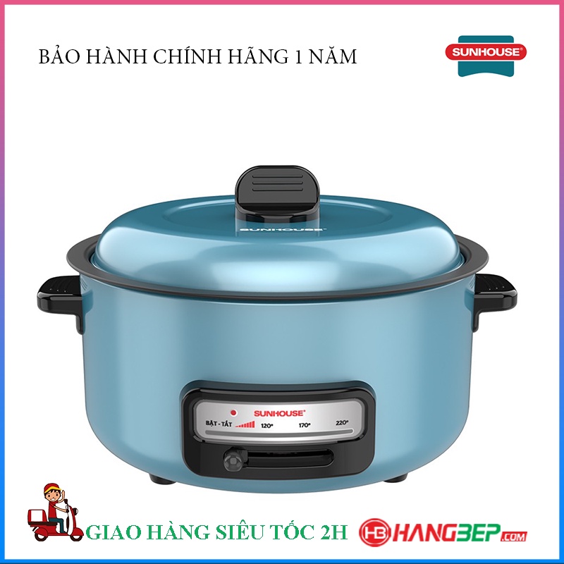 Nồi lẩu điện đa năng 3.5 lít Sunhouse SHD4527/4527- Bảo hành chính hãng toàn quốc 12 tháng