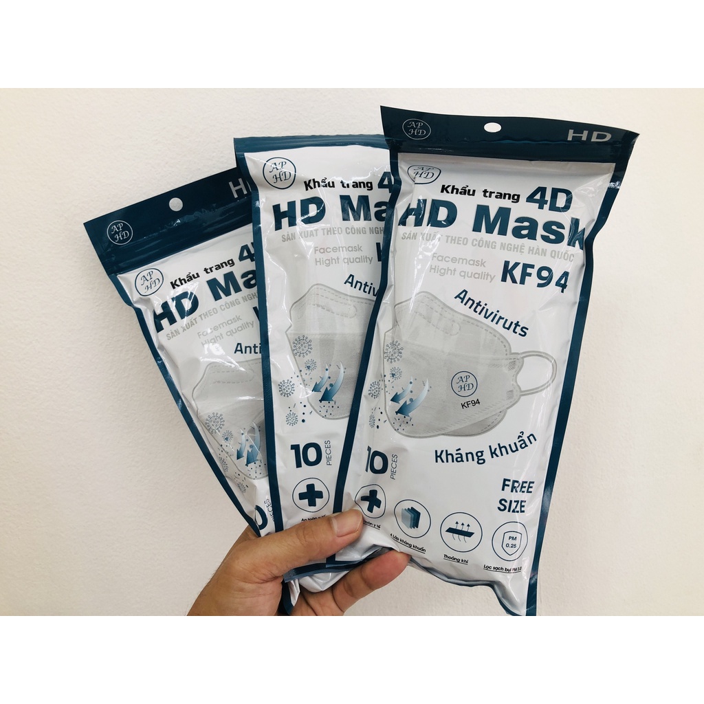 [QUÀ TẶNG] KHẨU TRANG CAO CẤP 4D HD MASK - CÔNG NGHỆ HÀN QUỐC KF94