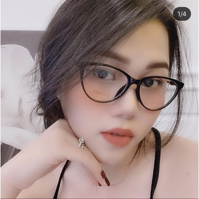 Gọng Kính mắt mèo full đen hoạ tiết