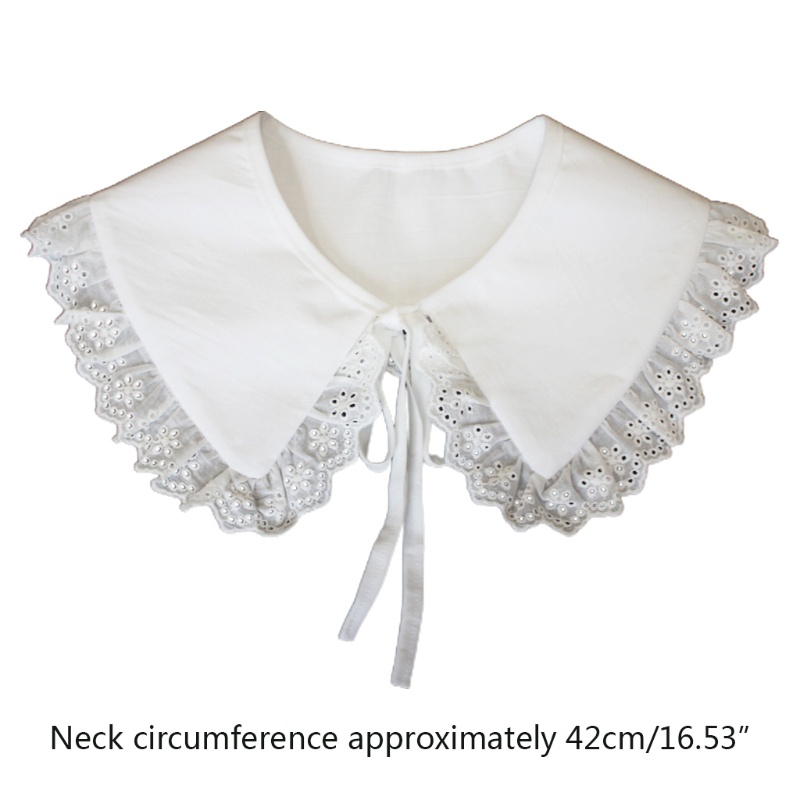 Khăn Choàng Cổ Phối Ren Thêu Hoa Phong Cách Lolita Vintage Dành Cho Nữ