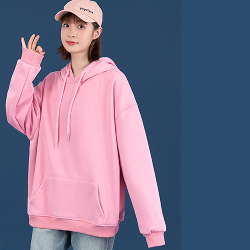 IELGY  Áo Hoodie Tay Dài Màu Sắc Thời Trang Thu Đông Dành Cho Nam Nữ