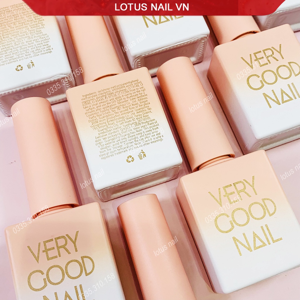 Set sơn gel 44 màu Verygood Nail cao cấp tặng kèm bảng màu và base top