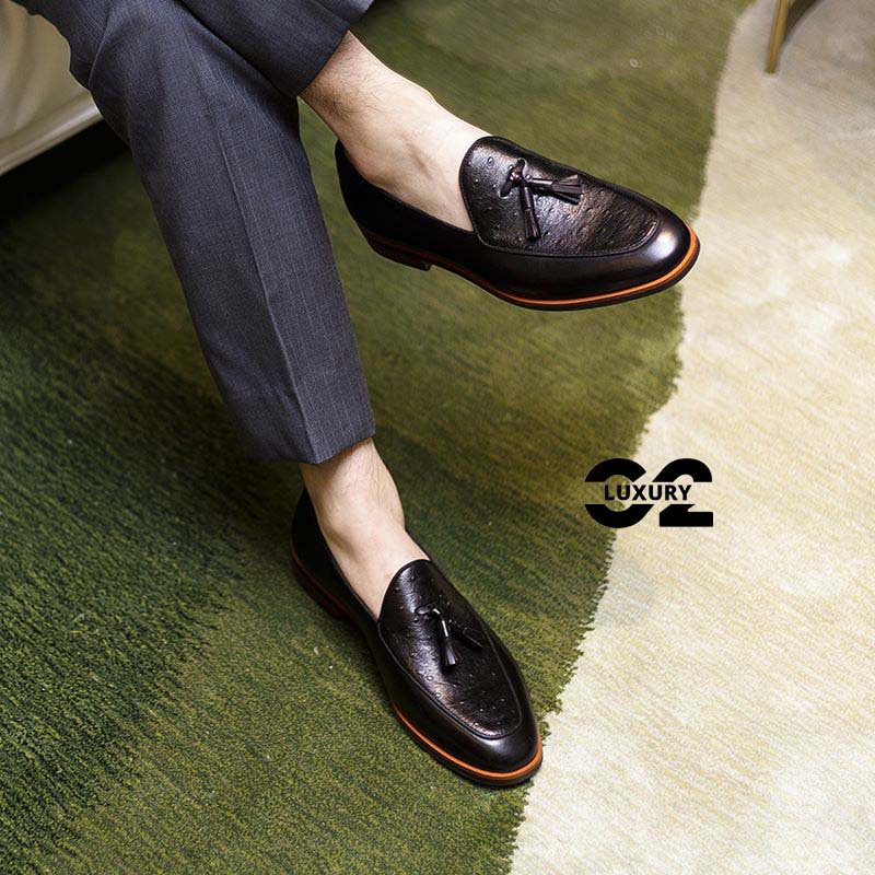 Giày lười nam Luxury dáng Loafer Shoes BL021-18 giày nam công sở chất liệu da bò thật nhiều size