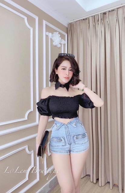 Áo nhún tặng kèm cổ sơ mi rời, hình sàn chụp thật | BigBuy360 - bigbuy360.vn