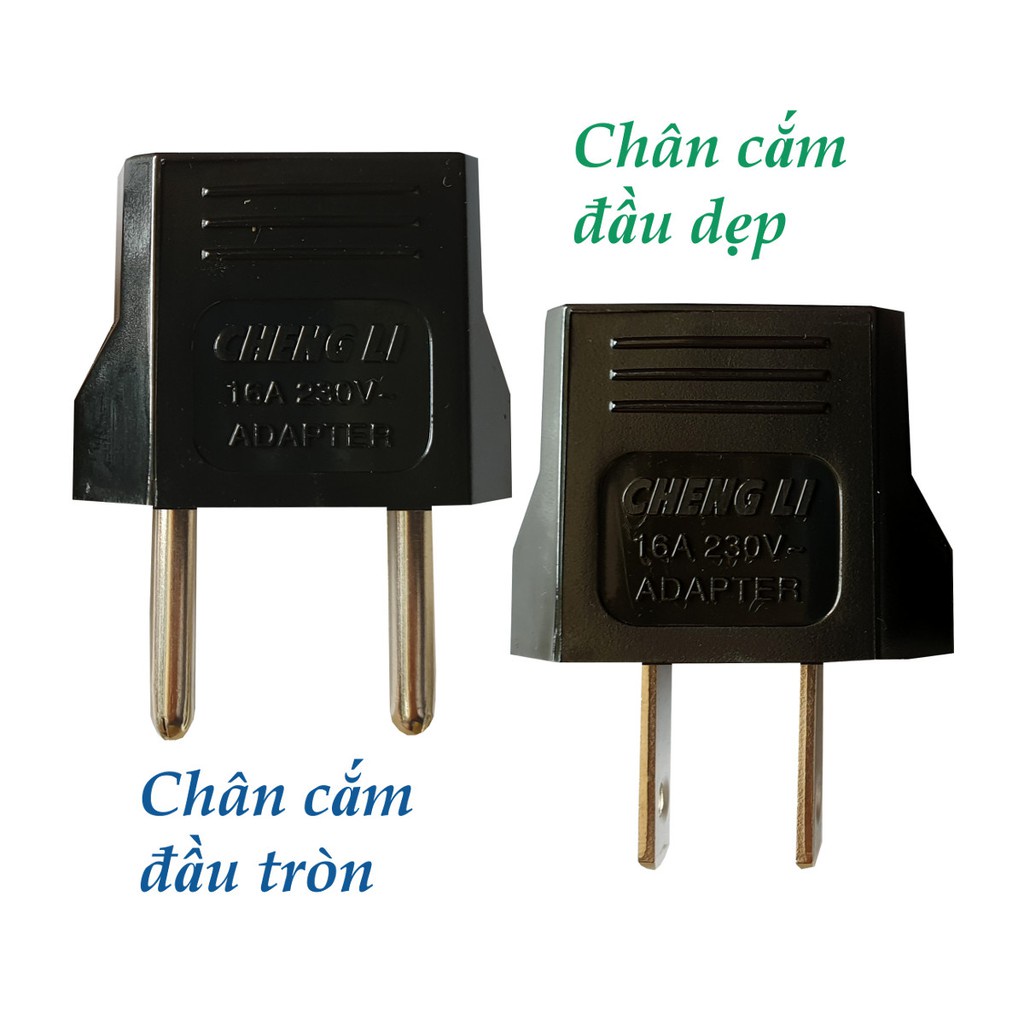 Phích cắm chuyển đổi nguồn điện AC từ 220V