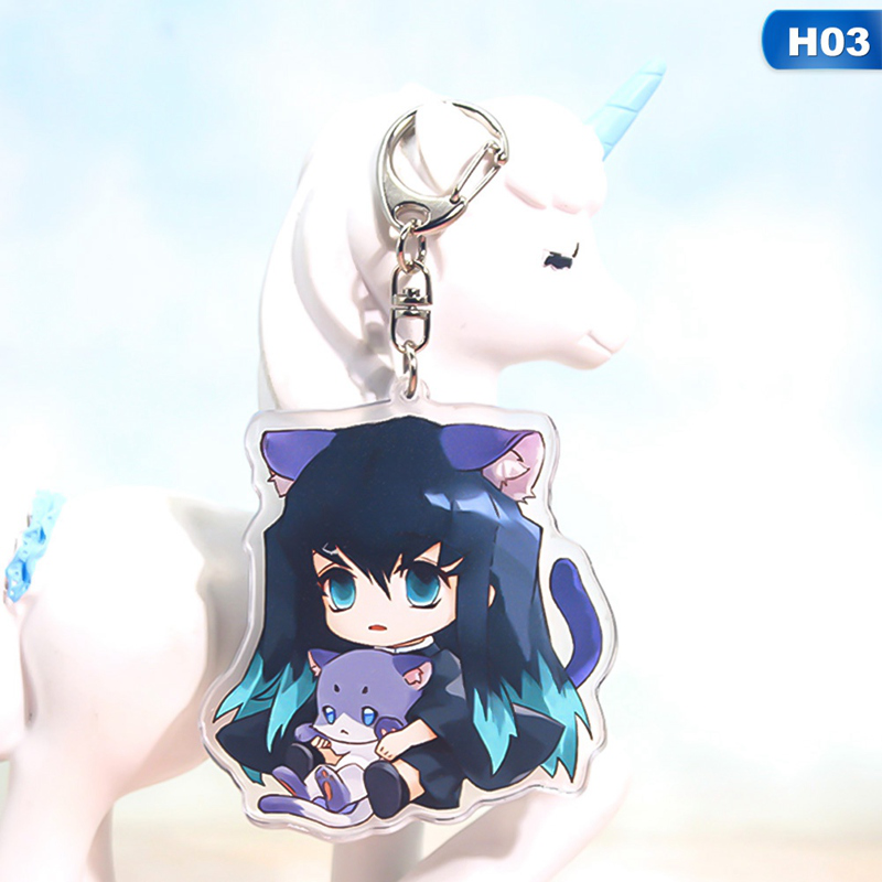 flowersqueen Móc khóa hình nhân vật anime dễ thương