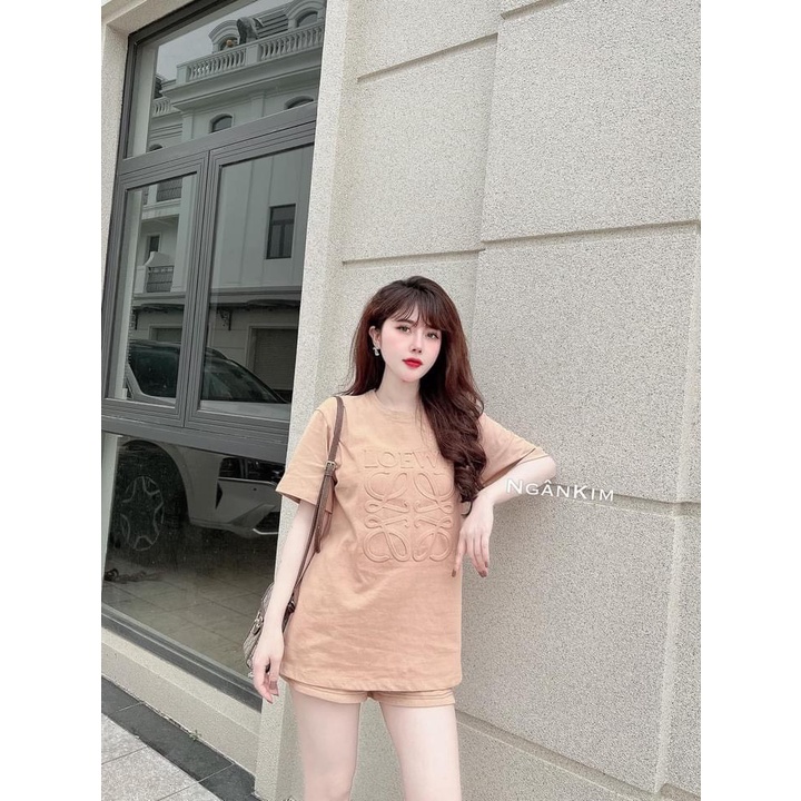 Set áo phông dập nổi mix quần sooc hàng đẹp
