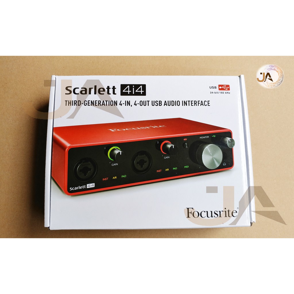 Sound card thu âm Focusrite Scarlett 4i4 (3rd Gen) - hàng mới, chính hãng