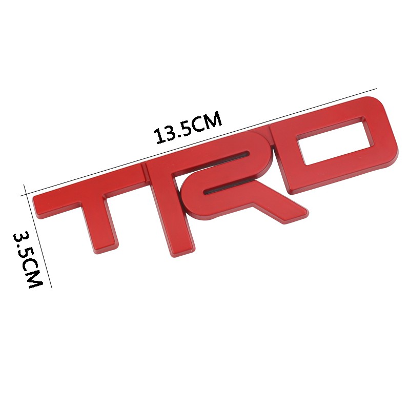 1 Miếng Dán Logo TRD Trang Trí Xe Hơi Toyota Hilux Vios Wish Coaster Altis Rush Innova Fortuner wigo Hiace 86 Avanza Sienta