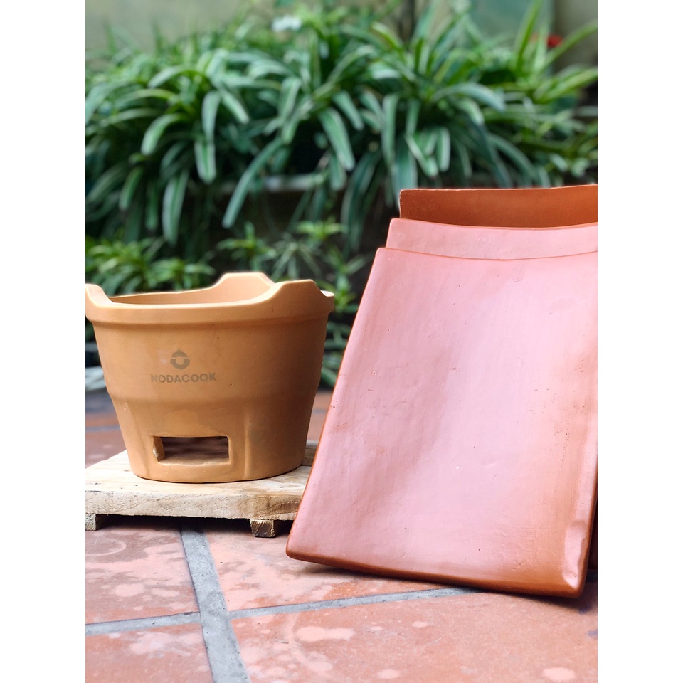 Bếp nướng bằng gốm NodaCook 20x14 dùng Nướng ngói & Nướng vỉ