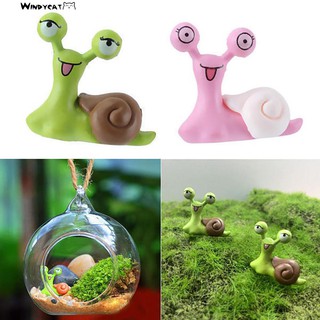Set 2 mô hình ốc sên mini trang trí sân vườn cảnh quan DIY