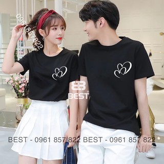 Áo đôi áo cặp tình nhân trái tim mới nhất