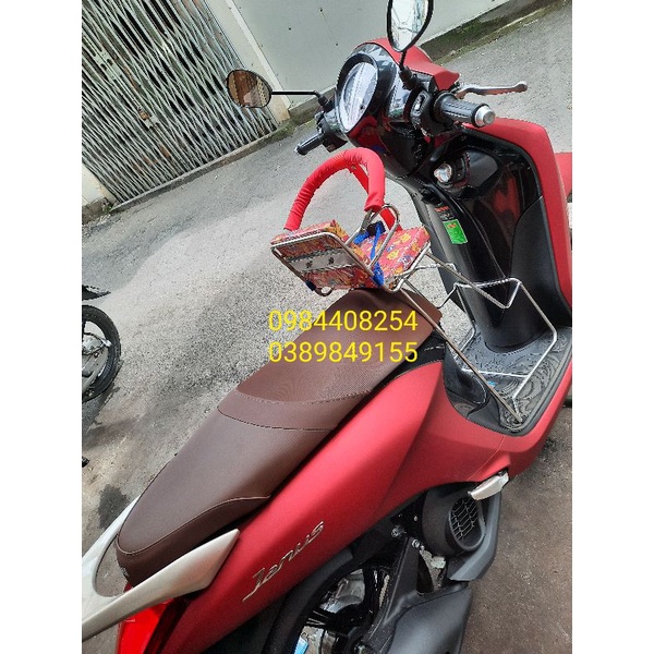 Ghế ngồi xe máy cho bé SH Mode - Janus - Latte có vòng