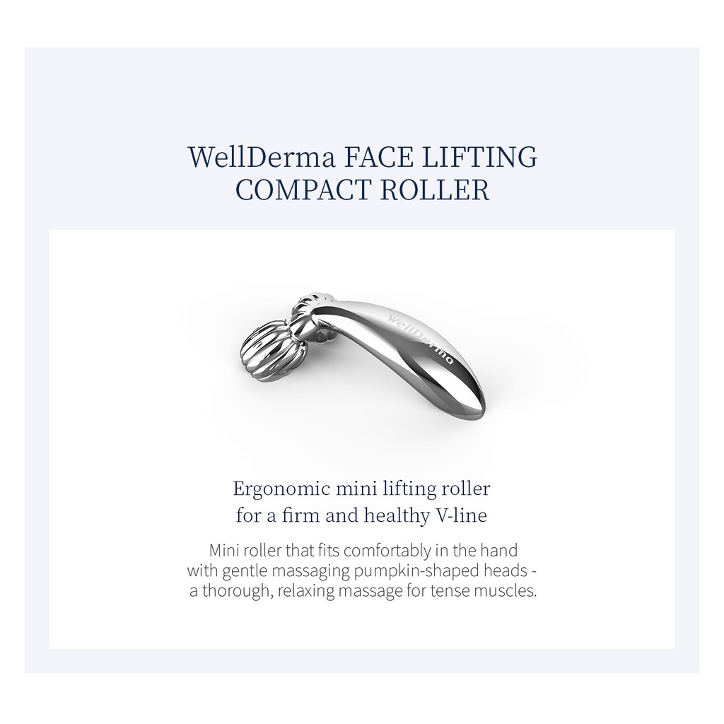 Bộ Serum dinh dưỡng tiểu phân tử collagen cao cô đặc và con lăn mini - Wellderma Collagen Beauty Care Serum & Roller Set
