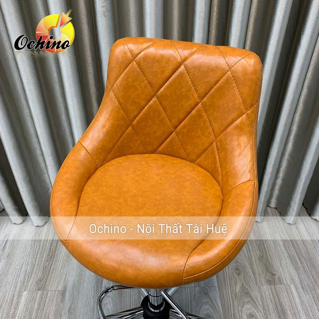 Ghế Chụp Hình, Ghê Quầy Lễ Tân Chân Bánh Xe Tùy Chỉnh Độ Cao Từ 65-85Cm Mẫu Nỉ Da Sang Chảnh (Ảnh Thật Và Video)