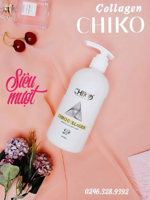 HẤP Ủ TÓC PHỤC HỒI Collagen Chiko Hương Trà Xanh Chai 500ML